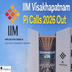 IIM Visakhapatnam PI Calls 2026 Out; Acceptance of Interview Consent form by February 10